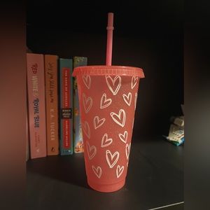 Cute heart Valentine custom cup 24oz